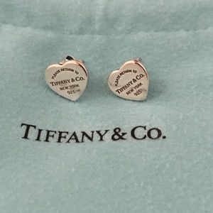 Return to Tiffany sterling silver earrings
